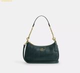  Túi Đeo Vai Coach Teri Shoulder Bag With Quilting Dark Teal CDP32 