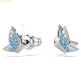  Bông Tai, Khuyên Tai Swarovski Idyllia Lilia stud earrings Butterfly, Blue, Rhodium plated 5662183 