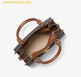  Túi Xách Michael Kors Hamilton Small Logo Satchel Brown 35F1GHMS1B 