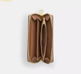  Ví Dài Coach Long Zip Around Wallet In Signature Canvas Chalk CW778 