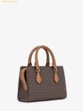  Túi Xách Michael Kors Sheila Small Signature Logo Satchel Brown 35S3G6HS5B 