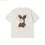  Áo Phông ADLV Rabbit Belly Short Sleeve T-Shirt Trắng Kem 