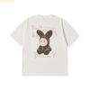 Áo Phông ADLV Rabbit Belly Short Sleeve T-Shirt Trắng Kem