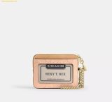  Ví Thẻ Coach Zip Card Case In Signature Leather With Charm CFI29 