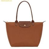  Túi Tote Longchamp Le Pliage Original M Cognac - Canvas 