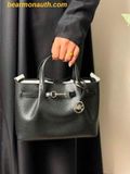  Túi Xách Michael Kors Carson Medium Pebbled Leather Satchel - Black 
