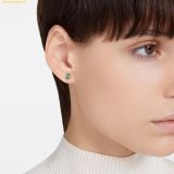  Bông Tai, Khuyên Tai Swarovski Chroma stud earrings Pear cut, Green, Gold-tone plated 5639120 