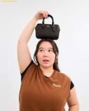  Túi Trống Coach Mini Rowan Crossbody In Signature Canvas CW329 Nâu Logo Khaki 