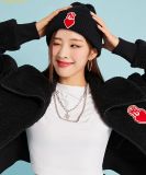  Áo Khoác Lông MLB Women's Heart Crop Fleece Jumper NY (Black) 3FFDH0126-50BKS 