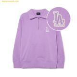 Áo Half-zip MLB Basic Medium Logo Half-zip Overfit Man-to-Man LA (L.Lavender) 