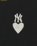  Áo Phông MLB Heart Small Logo Oversized Short Sleeve T-shirt NY (Black) - 3ATSH0143-50BKS 