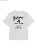  Áo Phông MLB Basic Street Back Letter Oversized Short Sleeve T-shirt New York Yankees 3ATSB1063-50WHS White 