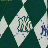  Áo Khoác Cardigan MLB Women's Monogram Sweater New York Yankees 3FKCM0134-50GNS Xanh Lá 
