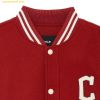 Áo Khoác Bomber MLB Wool Basic Two-tone Varsity Jacket CLE (Red) 3AJPV0634-45RDS Đỏ 
