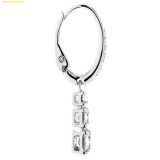  Bông Tai Swarovski Stilla Attract hoop earrings Round cut, White, Rhodium plated 5416155 