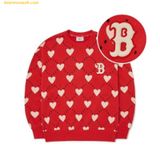  Áo Sweat MLB Heart-patterned oversized man-to-man B (Red) 3AMTH0124-43RDS 