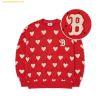 Áo Sweat MLB Heart-patterned oversized man-to-man B (Red) 3AMTH0124-43RDS