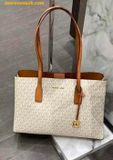  Túi Tote Michael Kors MK Ruthie Large Signature Logo Satchel Màu Trắng Logo 
