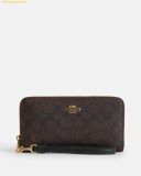  Ví Dài Coach Long Zip Around Wallet In Signature Canvas CW778 