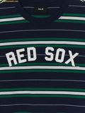  Áo Thun MLB Varsity Stripe Overfit Short Sleeve T-Shirt Boston Red Sox 3ATSV0353-43NYS 
