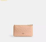  Ví Dài Coach Ashton Wristlet In Signature Leather Gold Faded Blush CEN12 
