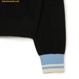  Áo Sweat MLB Women's Varsity Crop Half-Zip Sweater NY (Black) 3FKPV0134-50BKS 