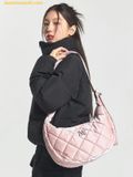  Túi Đeo Vai MLB Curved Padded Hobo Bag BOS (D.Cream) 3ABQL064N-43CRD 