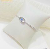  Vòng Tay Swarovski Una bracelet Circular cut, oval, blue, rhodium plated - SKU 5646749 