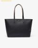 Túi Tote Lacoste Anna Zipped Tote NF4823AA Đen Lót Nâu Có Khoá Kéo