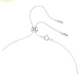  Dây Chuyền, Vòng Cổ Swarovski Stilla Attract Y necklace Round cut, Blue, Rhodium plated 5734249 