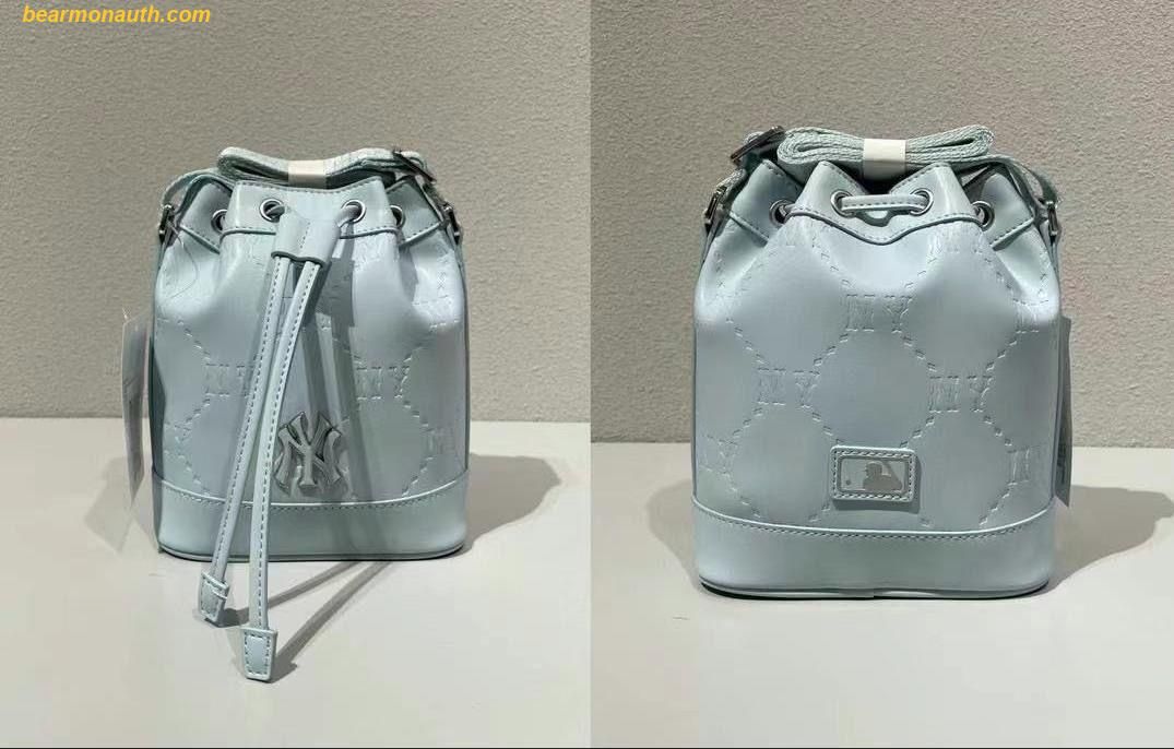  Túi Đeo Chéo MLB Drawstring Mini Bucket Bag Monogram Series New York Yankees 7ACRMD65N-50SBL - Màu Xanh 
