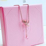  Dây Chuyền, Vòng Cổ Swarovski Volta Y pendant Bow, Pink, Rose gold-tone plated 5647569 