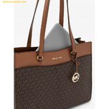  Túi Tote Michael Kors Jet Set Travel Large Leather Pocket Tote Bag 