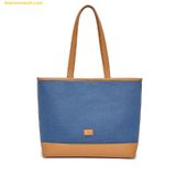  Túi Tote MLB Varsity Canvas Shopper Bag New York Yankees Indigo 3AORL103N-50INS 