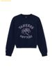 Áo Sweat MLB Women's Floral Graphic Crop Man-to-Man NY (Navy) 3FMTF0144-50NYS
