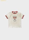  Áo Bad Blood Workshop Shield Print Ringer T-Shirt - Cream w-tee25-096 