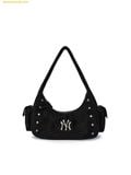  Túi Đeo Vai MLB Vintage Street Studded Hobo Bag New York Yankees Black 3ABQVB26N-50BKS 