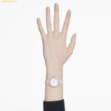  Đồng Hồ Swarovski Matrix tennis 7-link watch Swiss Made, Leather strap, Rose gold 