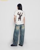  Áo Phông ADLV Fuzzy Font Rabbit Short Sleeve T-Shirt Trắng Kem 