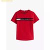 Áo Thun Tommy Hilfiger Red Logo Embroidered Crew Neck T-Shirt Màu Đỏ