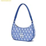  Túi Đeo Vai MLB Monogram Jacquard Shoulder Bag LA Dodgers - Xanh Blue 3ABQS012N-07CBL 