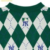  Áo Khoác Cardigan MLB Women's Monogram Sweater New York Yankees 3FKCM0134-50GNS Xanh Lá 