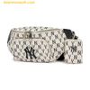 Túi Đeo Hông MLB Monogram Hip Sack New York Yankees 3AHSM012N-50CRD Màu Trắng Logo Đen