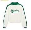 Áo Half-Zip MLB Women's Sporty Varsity Sleeve Contrast Half-Zip Sweater NY (Cream) 3FKPV0444-50CRS 