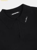  Áo Polo Tay Dài BADBLOOD Heavyweight Polo Pullover Black - w-knt25-003 