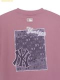  Áo Phông MLB Vintage Denim-like Monotive Oversized Short Sleeve T-shirt New York Yankees Pink 3ATSM0763-50PKS 