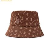  Mũ Bucket MLB Diamond Monogram Bucket Hat Boston Red Sox D.Brown 3AHTM063N-43BRD Nâu 