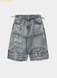  Quần Lửng Badblood Convex Denim Long Bermuda Pants - Light Blue w-srt25-030 Xanh Nhạt 