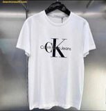  Áo Thun Calvin Klein Jeans Monogram Logo T-Shirt Màu Trắng / Đen (Chữ Thêu) 