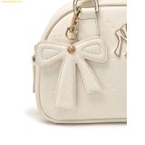  Túi Đeo Chéo MLB Shoulder Bag New York Yankees Monogram Embo Camerabag 7ACRM056N-50CRS Cream 